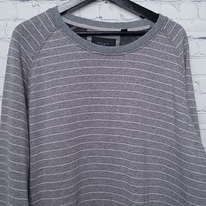 Daniel Buchler New York striped round neck sweater